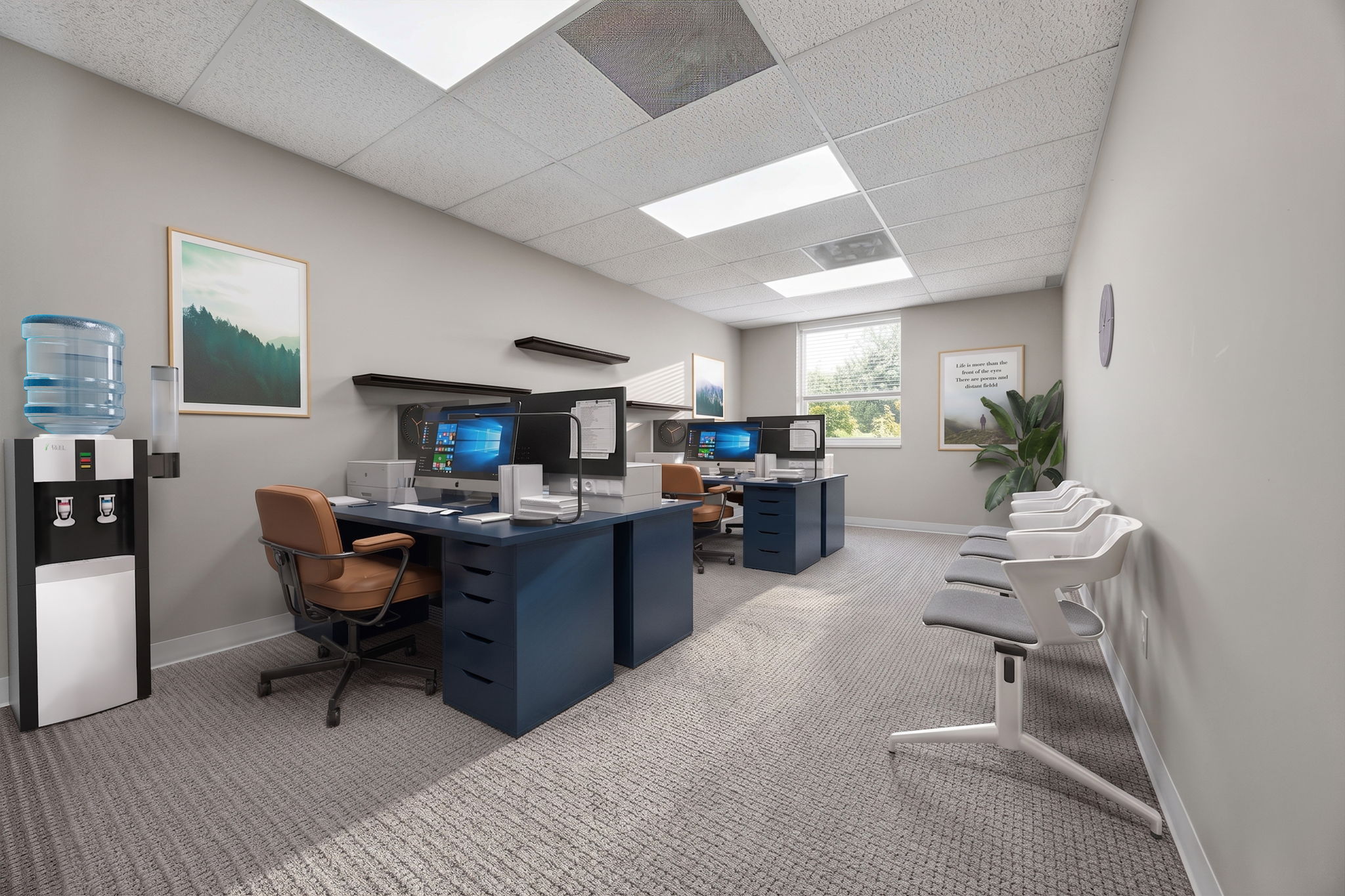 Virtually staged private office concept — Suite 305